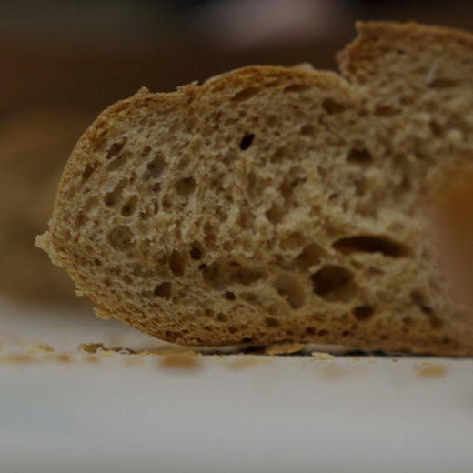 A slice of Brooklyn Italian bread